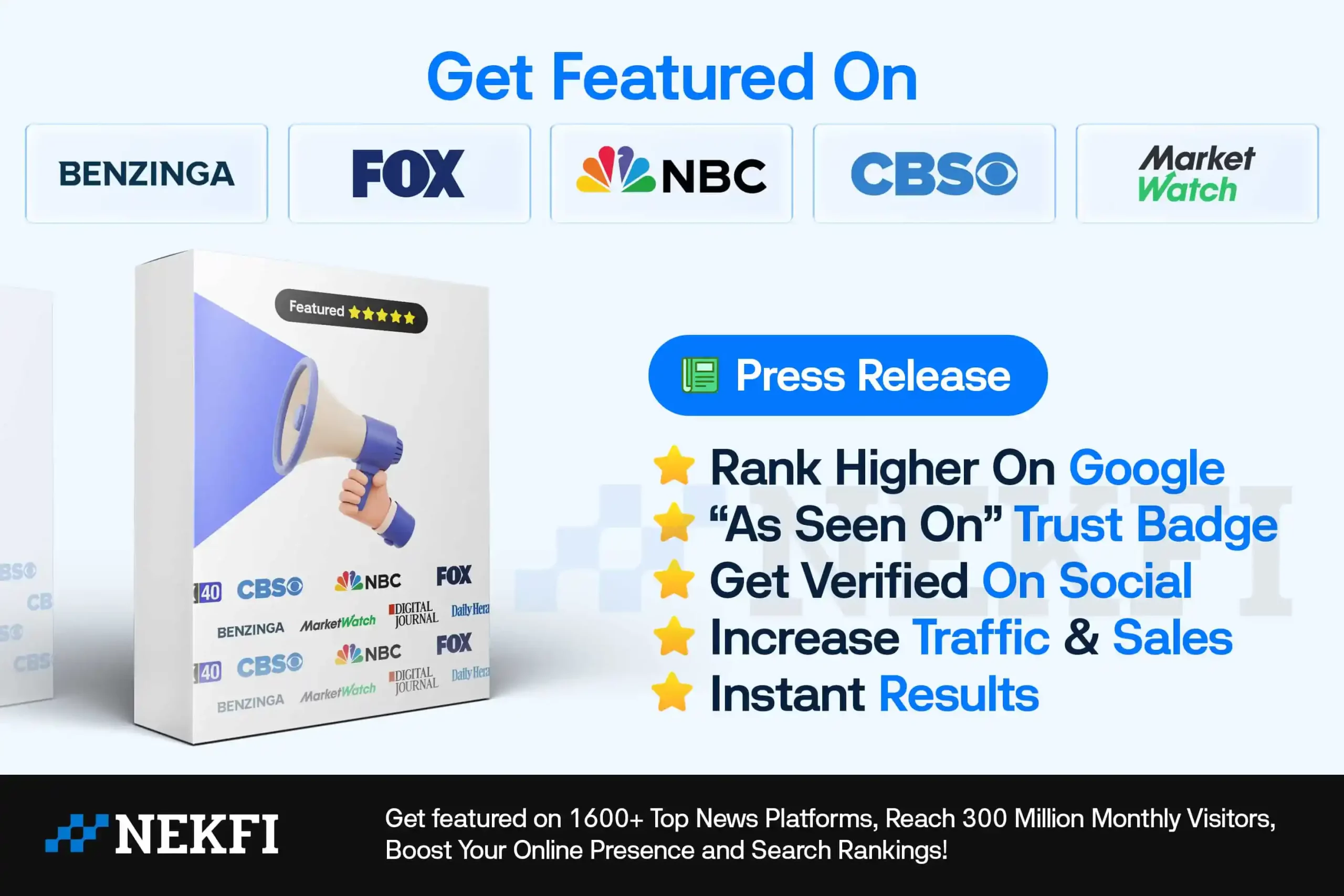 600Get Featured On NBC, CBS, FOX + 1600 Premium News Websites – Press Release